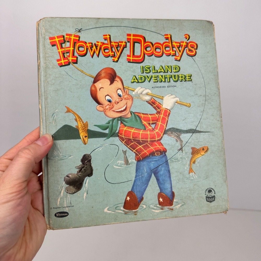 Vintage 1955 Howdy Doody's Island Adventure Authorized Edition Hardcover Book